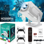 Retro Smart Game Projector - Wireless Gaming System with Built-In Games